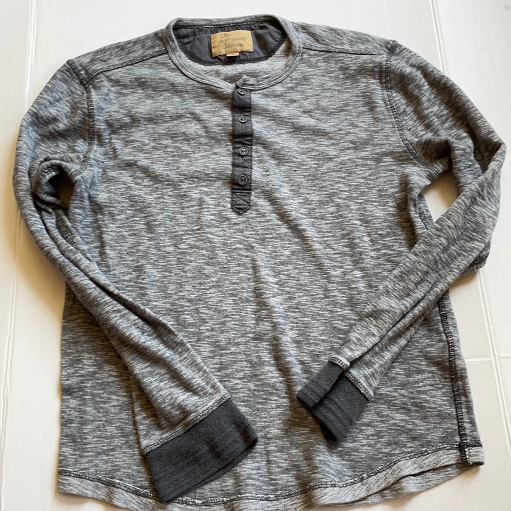 **Host Pick** Lucky Brand Men’s Henley Style Sweatshirt - Picture 1 of 6
